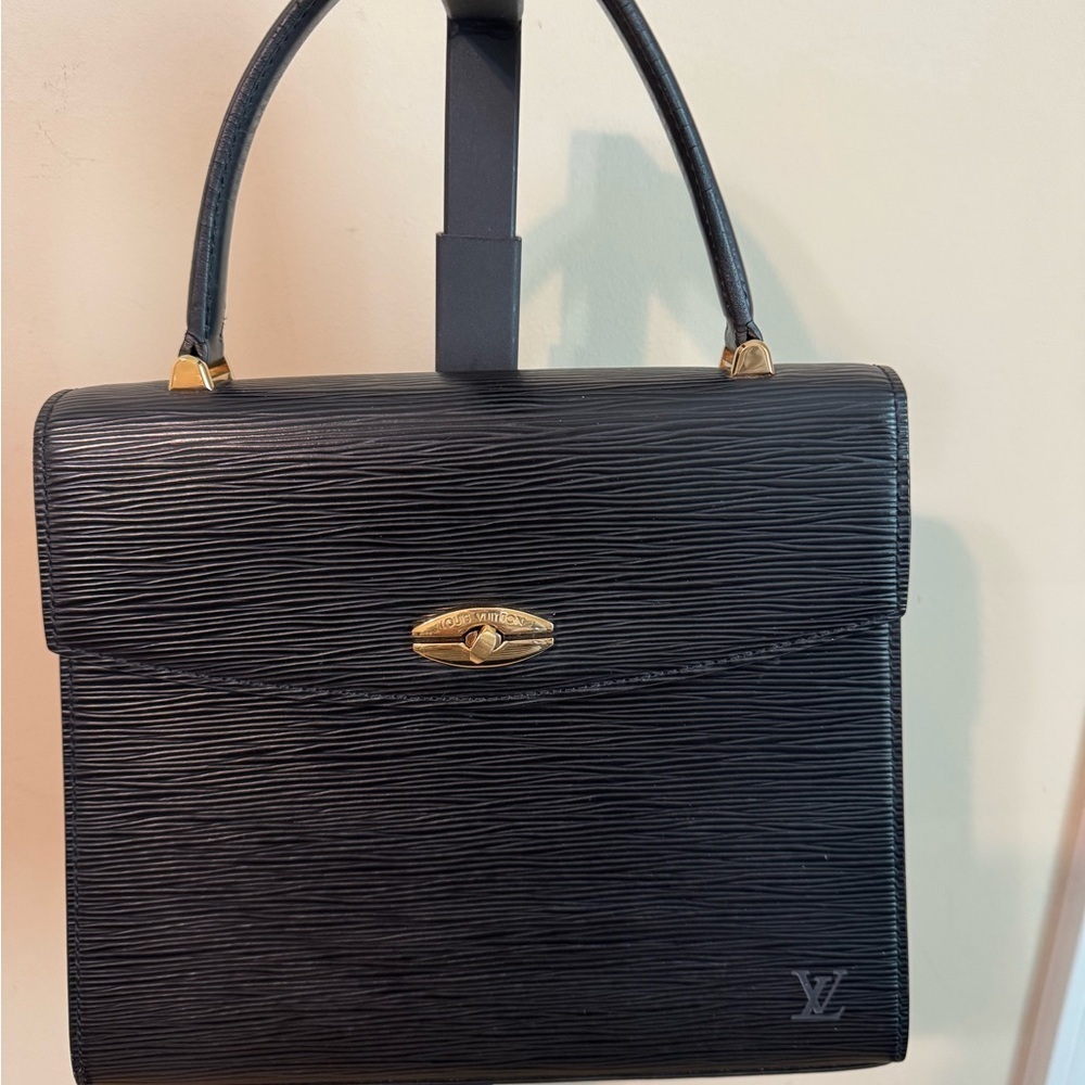 Louis Vuitton Black Epi Malesherbes Handbag